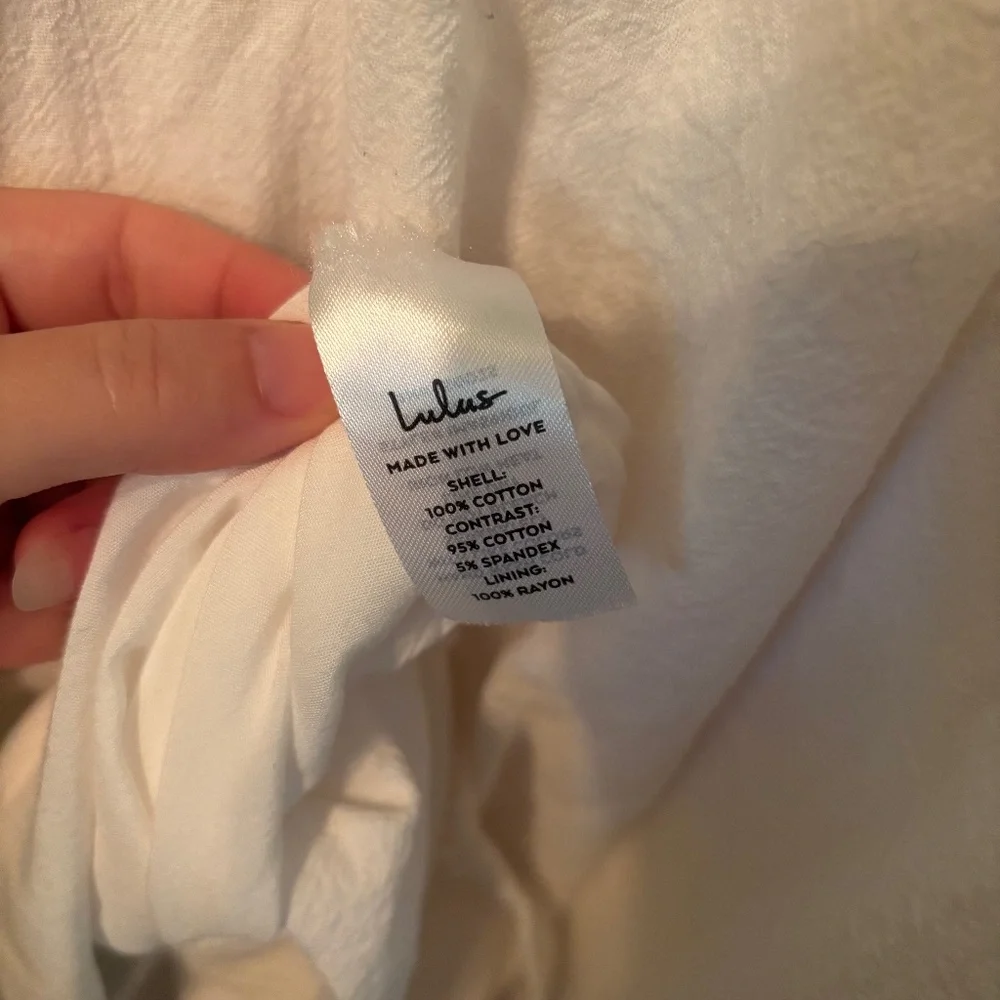 White Basque Waist Dress - Picture 9 of 9